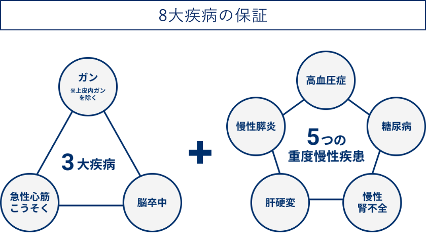 8大疾病の保証あり